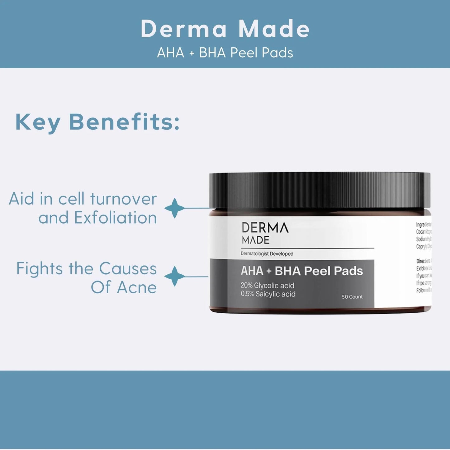 Derma Made AHA+BHA Peel Pads